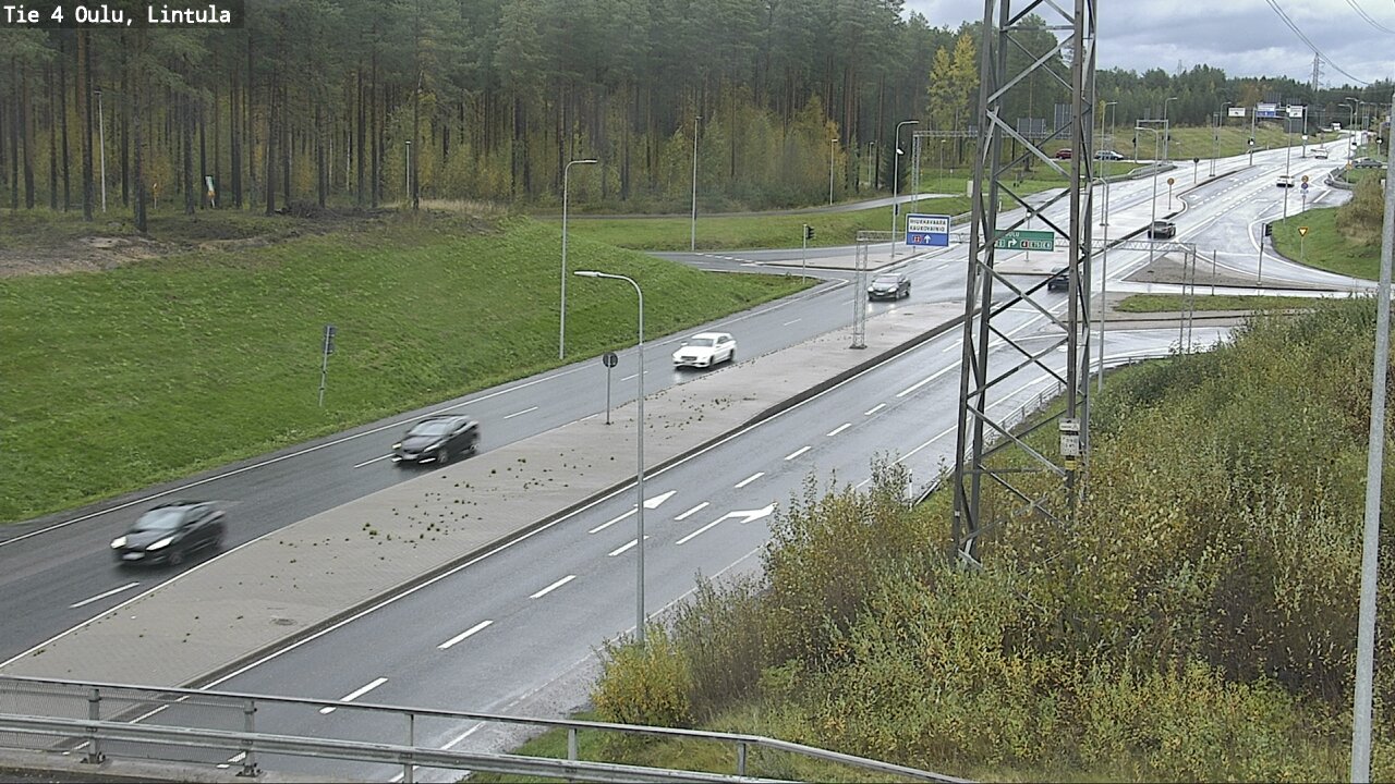 Weather Camera Image Väg 4 Uleåborg, Lintula, Oulu, Pohjois-Pohjanmaa