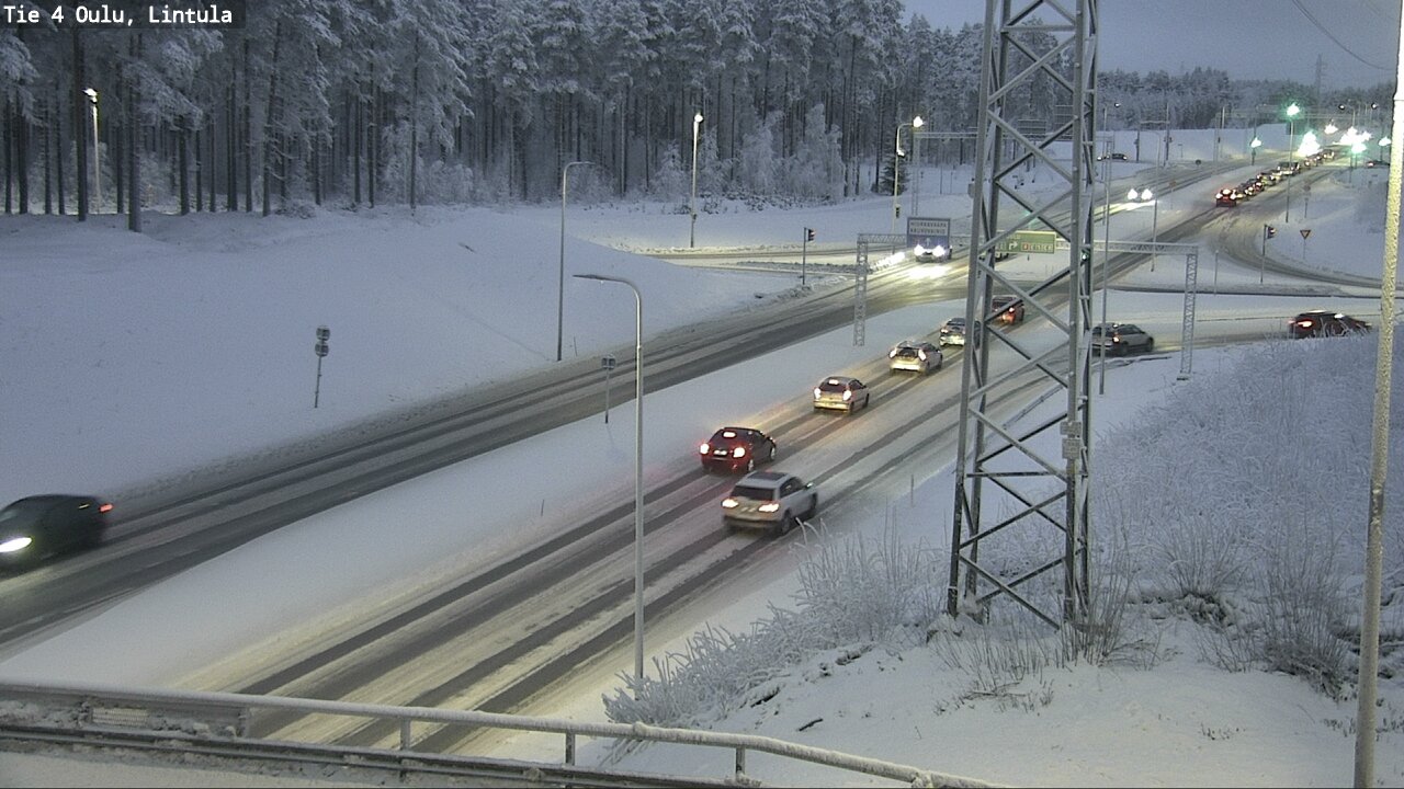 Weather Camera Image Väg 4 Uleåborg, Lintula, Oulu, Pohjois-Pohjanmaa