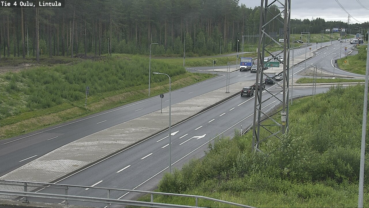Weather Camera Image Väg 4 Uleåborg, Lintula, Oulu, Pohjois-Pohjanmaa