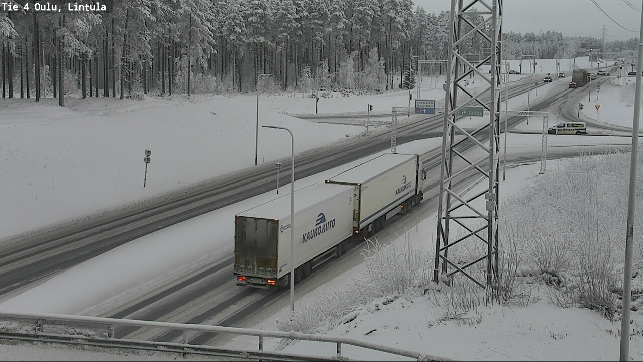 Weather Camera Image Väg 4 Uleåborg, Lintula, Oulu, Pohjois-Pohjanmaa
