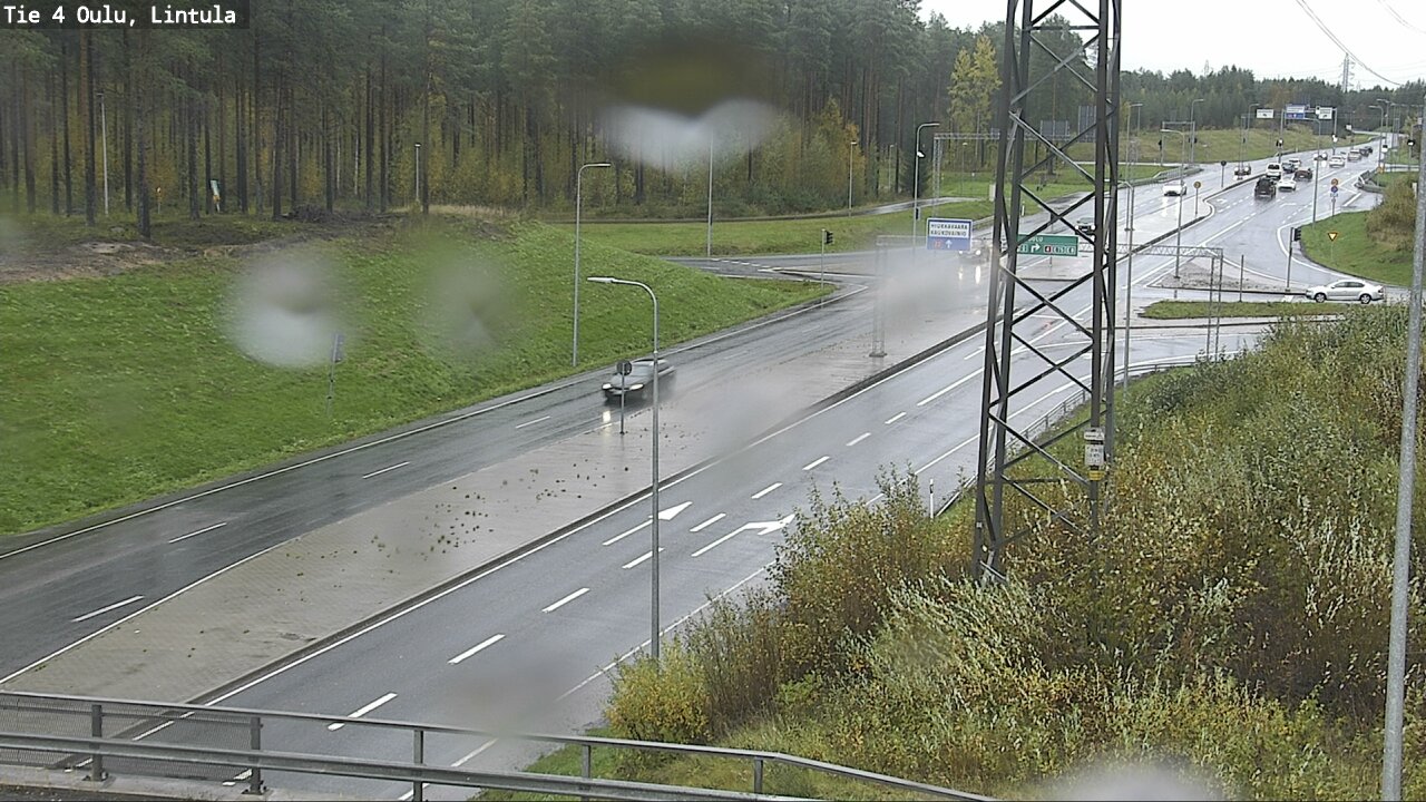 Weather Camera Image Väg 4 Uleåborg, Lintula, Oulu, Pohjois-Pohjanmaa