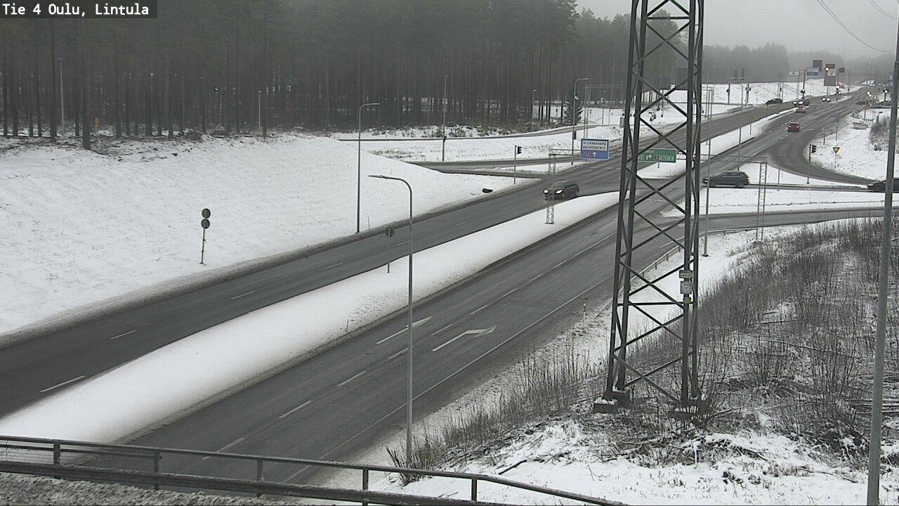 Weather Camera Image Väg 4 Uleåborg, Lintula, Oulu, Pohjois-Pohjanmaa