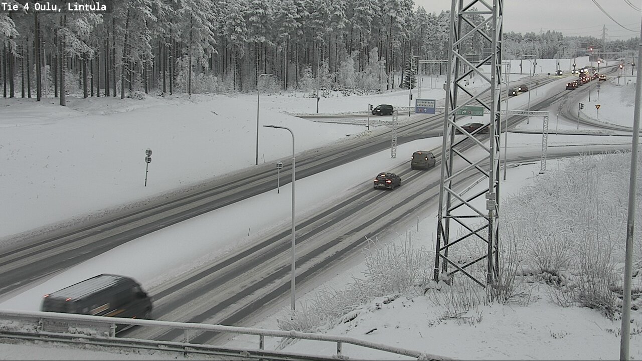 Weather Camera Image Väg 4 Uleåborg, Lintula, Oulu, Pohjois-Pohjanmaa