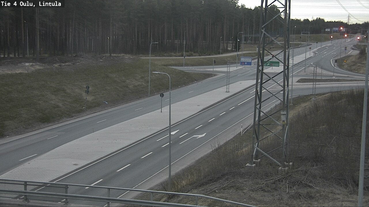 Weather Camera Image Road 4 Oulu, Lintula, Oulu, Pohjois-Pohjanmaa