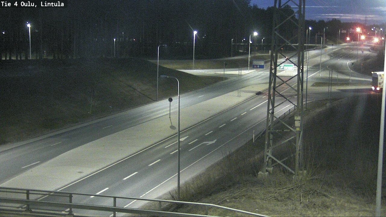 Weather Camera Image Road 4 Oulu, Lintula, Oulu, Pohjois-Pohjanmaa