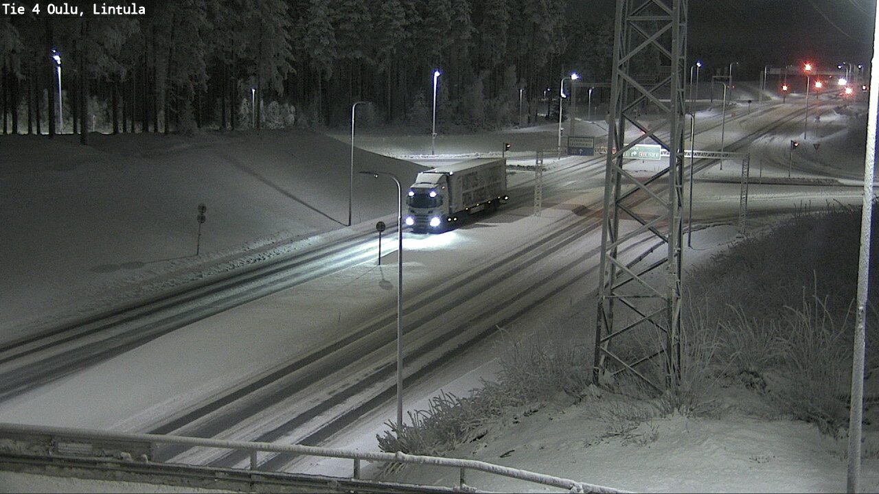 Weather Camera Image Road 4 Oulu, Lintula, Oulu, Pohjois-Pohjanmaa