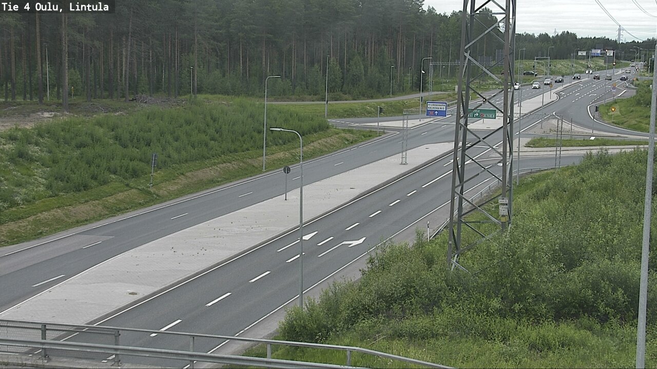 Weather Camera Image Väg 4 Uleåborg, Lintula, Oulu, Pohjois-Pohjanmaa