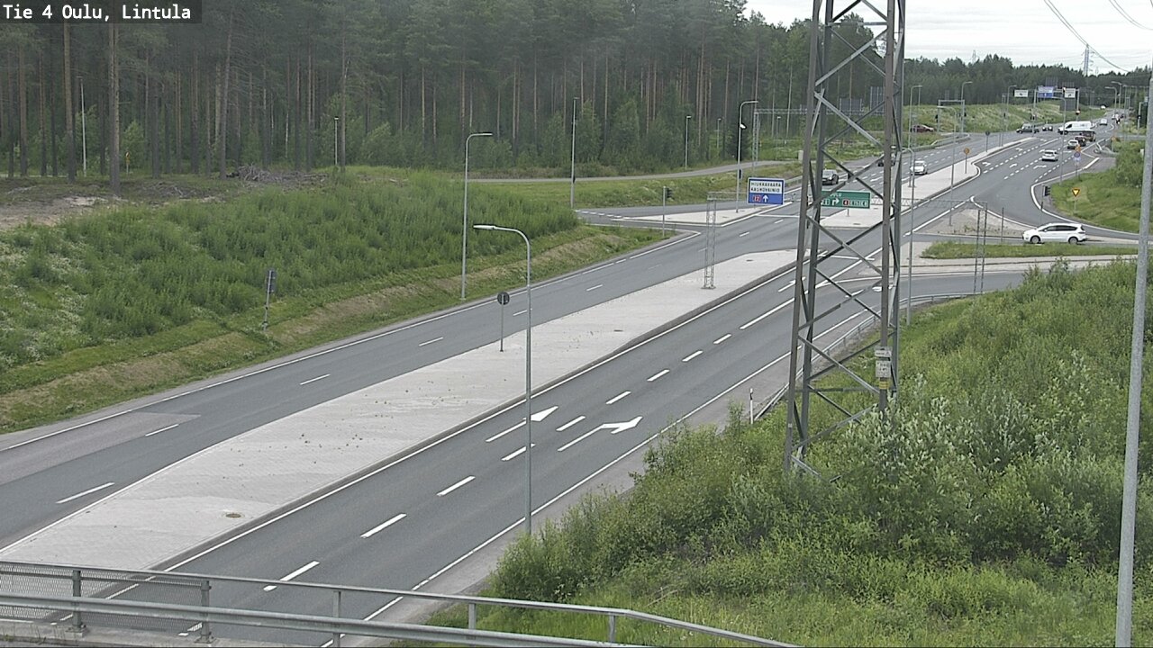 Weather Camera Image Väg 4 Uleåborg, Lintula, Oulu, Pohjois-Pohjanmaa