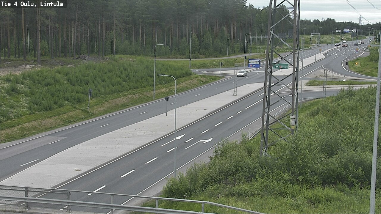 Weather Camera Image Väg 4 Uleåborg, Lintula, Oulu, Pohjois-Pohjanmaa