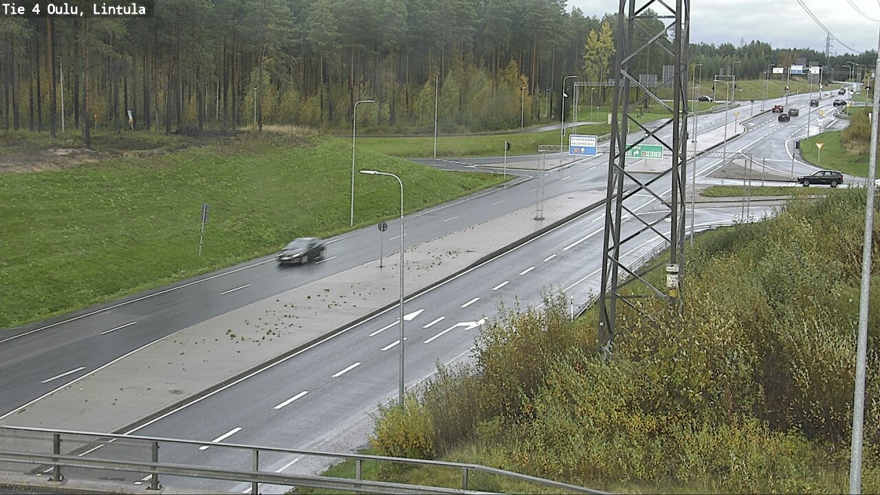 Weather Camera Image Väg 4 Uleåborg, Lintula, Oulu, Pohjois-Pohjanmaa