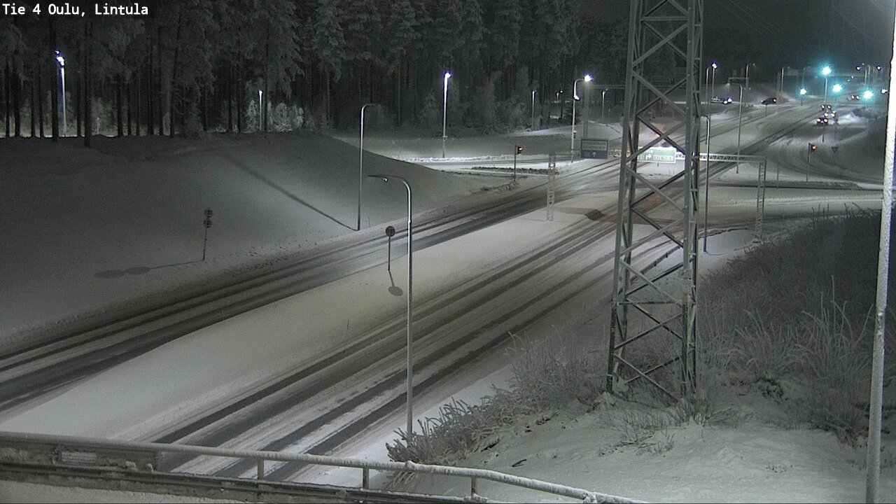 Weather Camera Image Väg 4 Uleåborg, Lintula, Oulu, Pohjois-Pohjanmaa