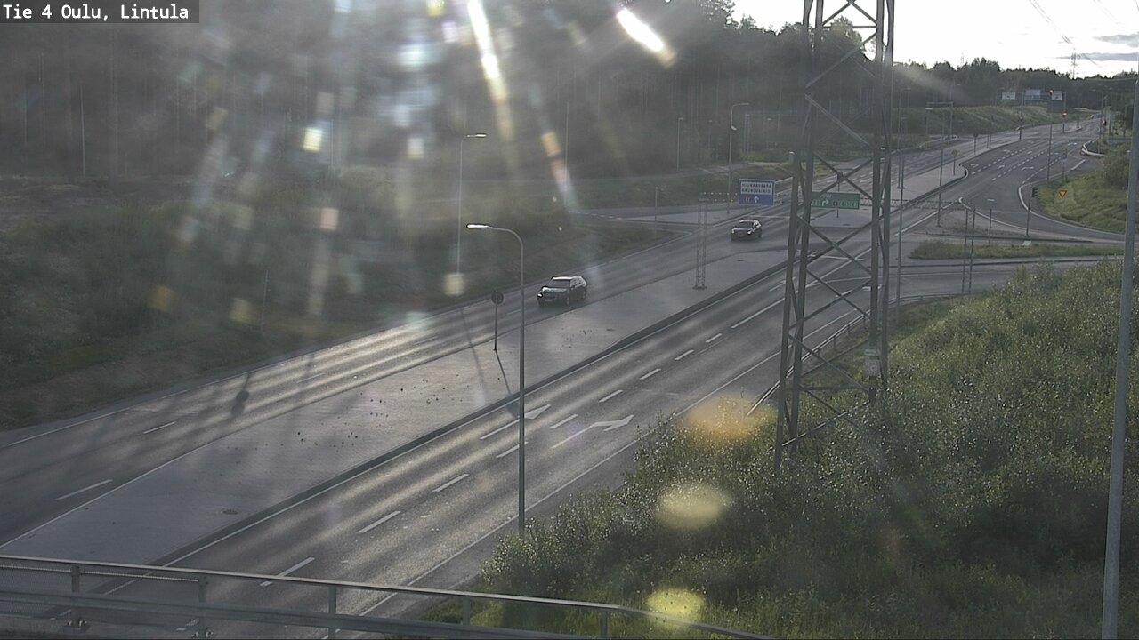 Weather Camera Image Väg 4 Uleåborg, Lintula, Oulu, Pohjois-Pohjanmaa