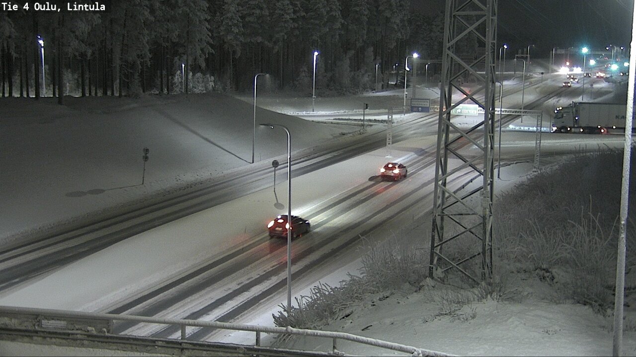 Weather Camera Image Väg 4 Uleåborg, Lintula, Oulu, Pohjois-Pohjanmaa