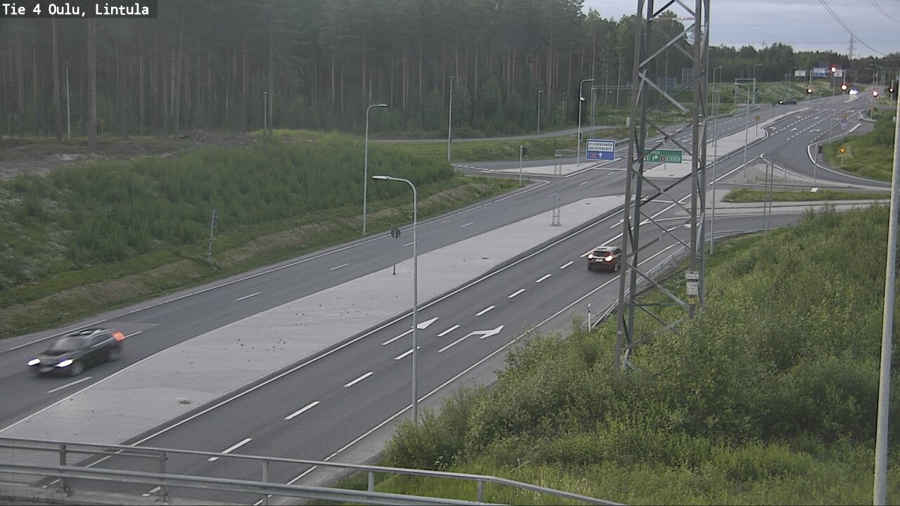 Weather Camera Image Väg 4 Uleåborg, Lintula, Oulu, Pohjois-Pohjanmaa