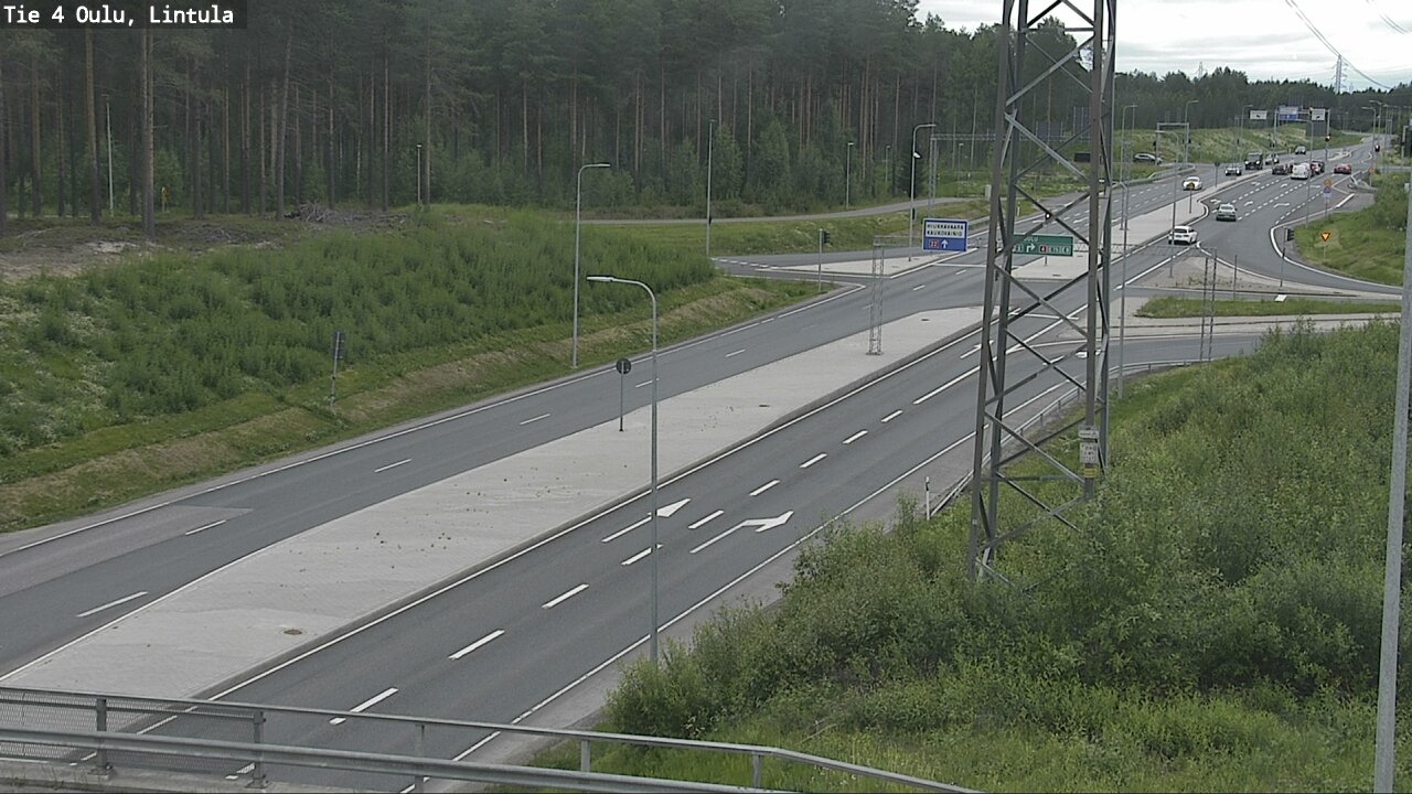 Weather Camera Image Väg 4 Uleåborg, Lintula, Oulu, Pohjois-Pohjanmaa