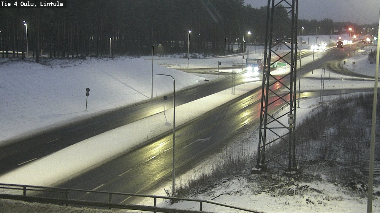 Weather Camera Image Väg 4 Uleåborg, Lintula, Oulu, Pohjois-Pohjanmaa