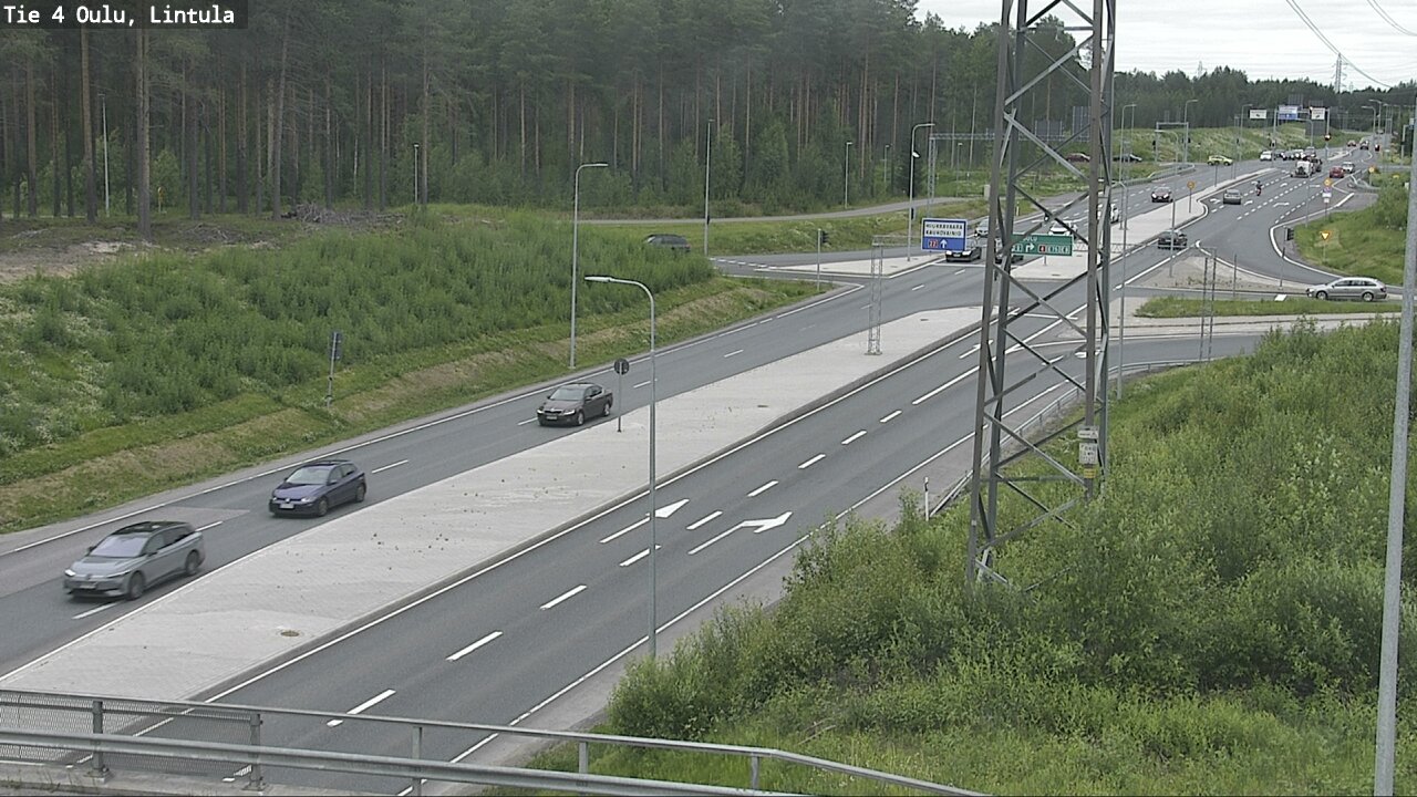 Weather Camera Image Väg 4 Uleåborg, Lintula, Oulu, Pohjois-Pohjanmaa