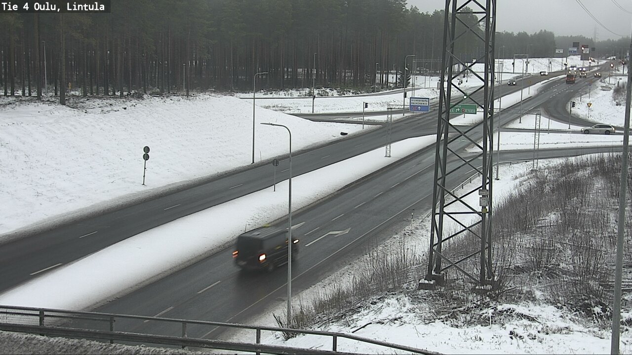 Weather Camera Image Väg 4 Uleåborg, Lintula, Oulu, Pohjois-Pohjanmaa