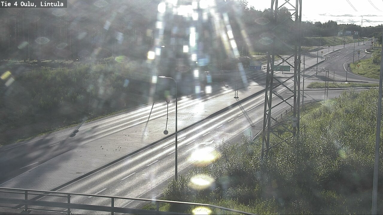 Weather Camera Image Väg 4 Uleåborg, Lintula, Oulu, Pohjois-Pohjanmaa