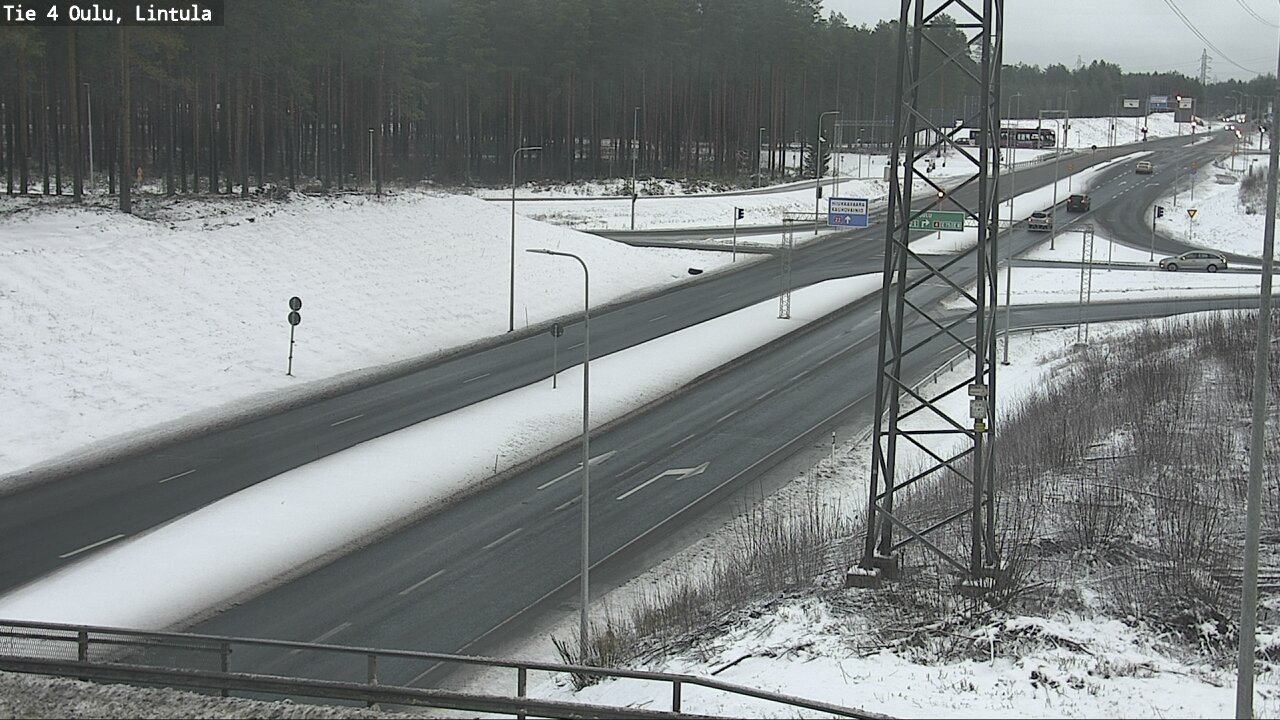 Weather Camera Image Väg 4 Uleåborg, Lintula, Oulu, Pohjois-Pohjanmaa