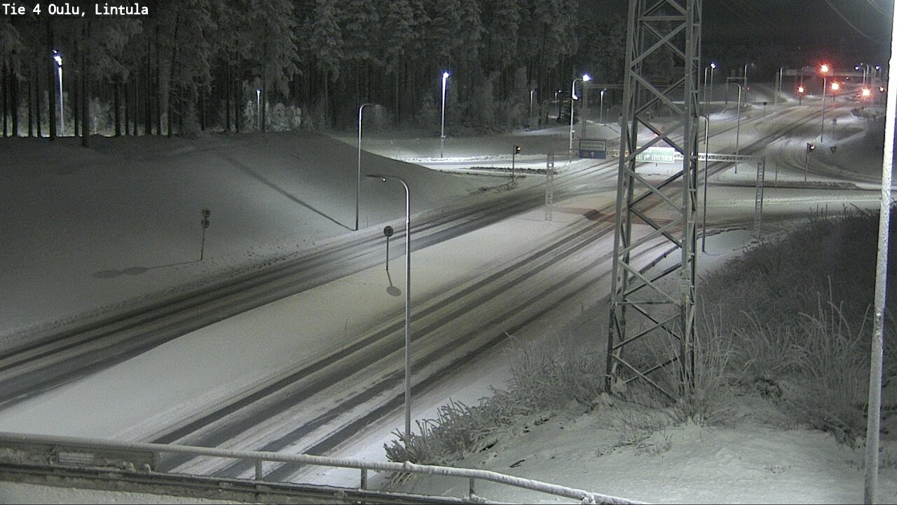 Weather Camera Image Road 4 Oulu, Lintula, Oulu, Pohjois-Pohjanmaa