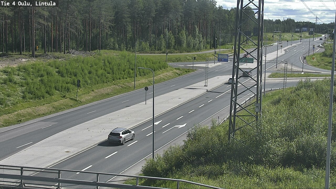Weather Camera Image Väg 4 Uleåborg, Lintula, Oulu, Pohjois-Pohjanmaa
