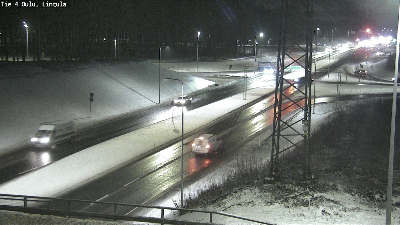 Weather Camera Image Väg 4 Uleåborg, Lintula, Oulu, Pohjois-Pohjanmaa