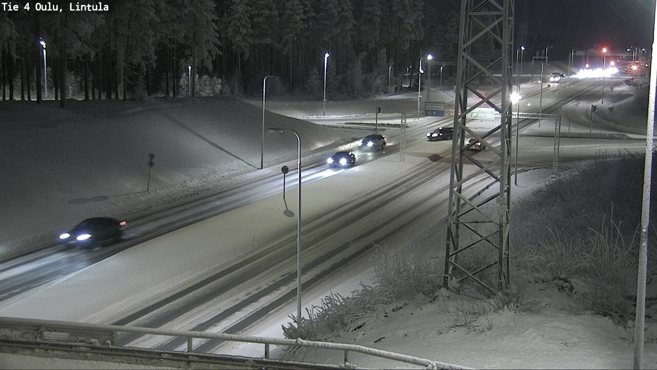 Weather Camera Image Väg 4 Uleåborg, Lintula, Oulu, Pohjois-Pohjanmaa