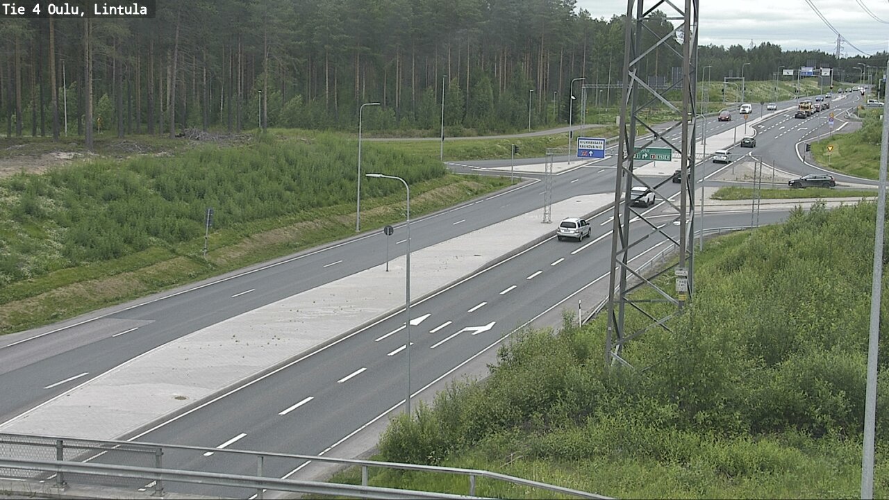 Weather Camera Image Väg 4 Uleåborg, Lintula, Oulu, Pohjois-Pohjanmaa