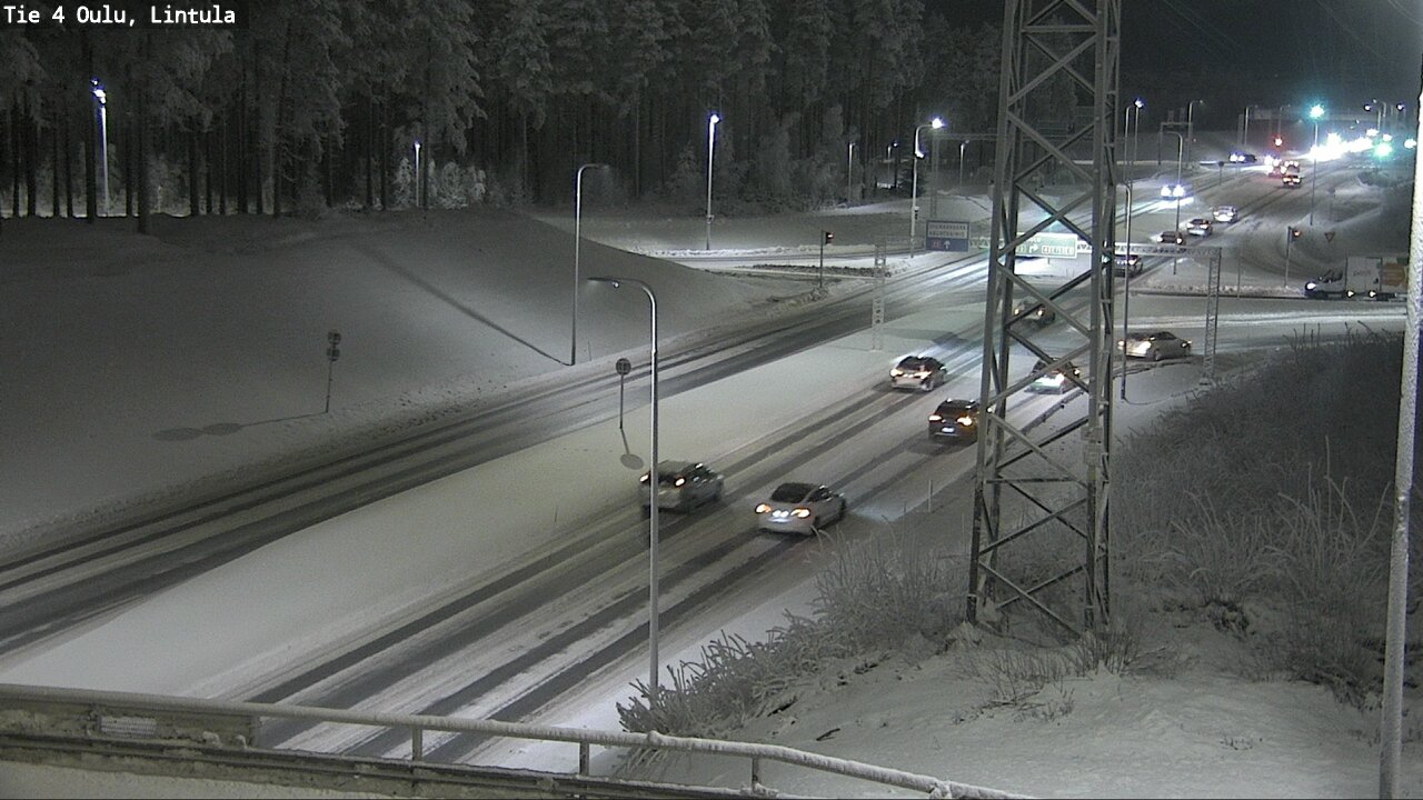 Weather Camera Image Väg 4 Uleåborg, Lintula, Oulu, Pohjois-Pohjanmaa
