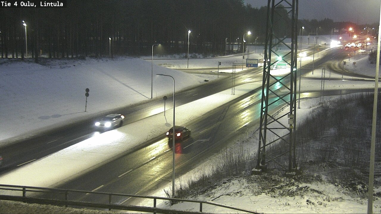 Weather Camera Image Väg 4 Uleåborg, Lintula, Oulu, Pohjois-Pohjanmaa