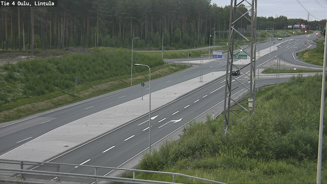 Weather Camera Image Väg 4 Uleåborg, Lintula, Oulu, Pohjois-Pohjanmaa