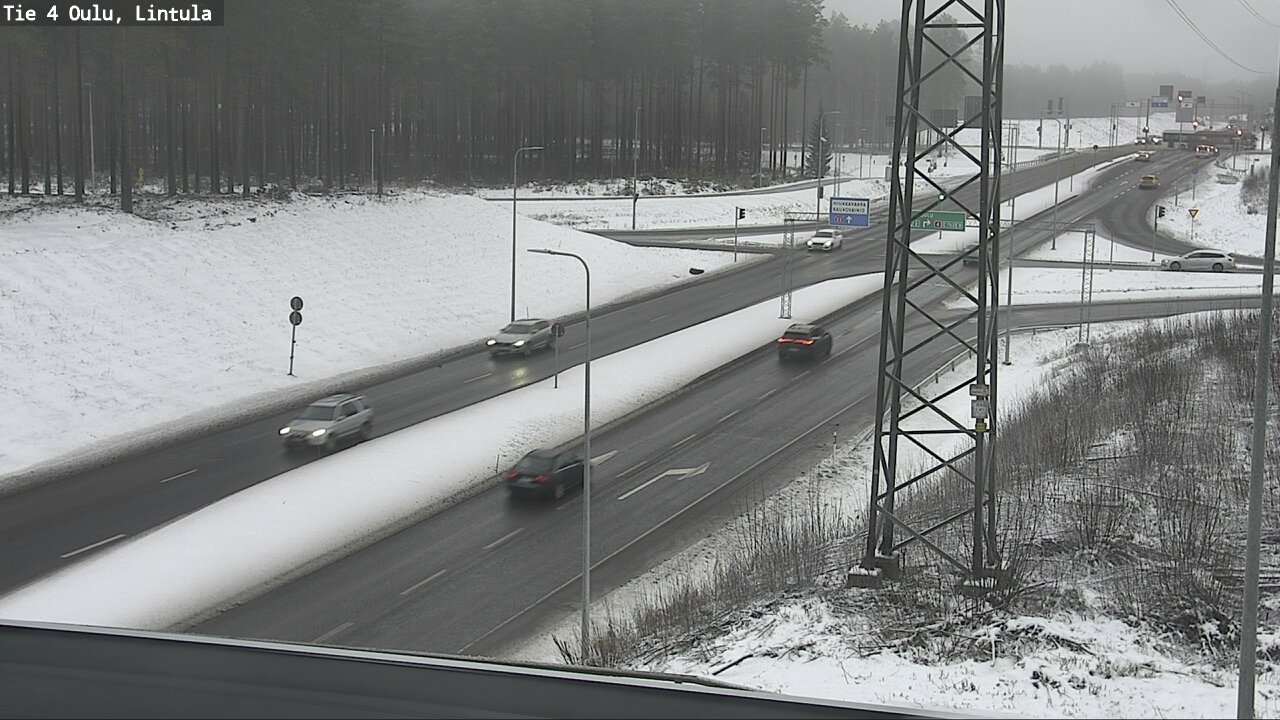 Weather Camera Image Väg 4 Uleåborg, Lintula, Oulu, Pohjois-Pohjanmaa