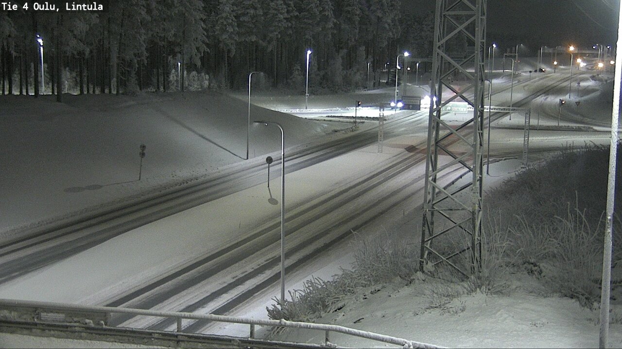 Weather Camera Image Väg 4 Uleåborg, Lintula, Oulu, Pohjois-Pohjanmaa