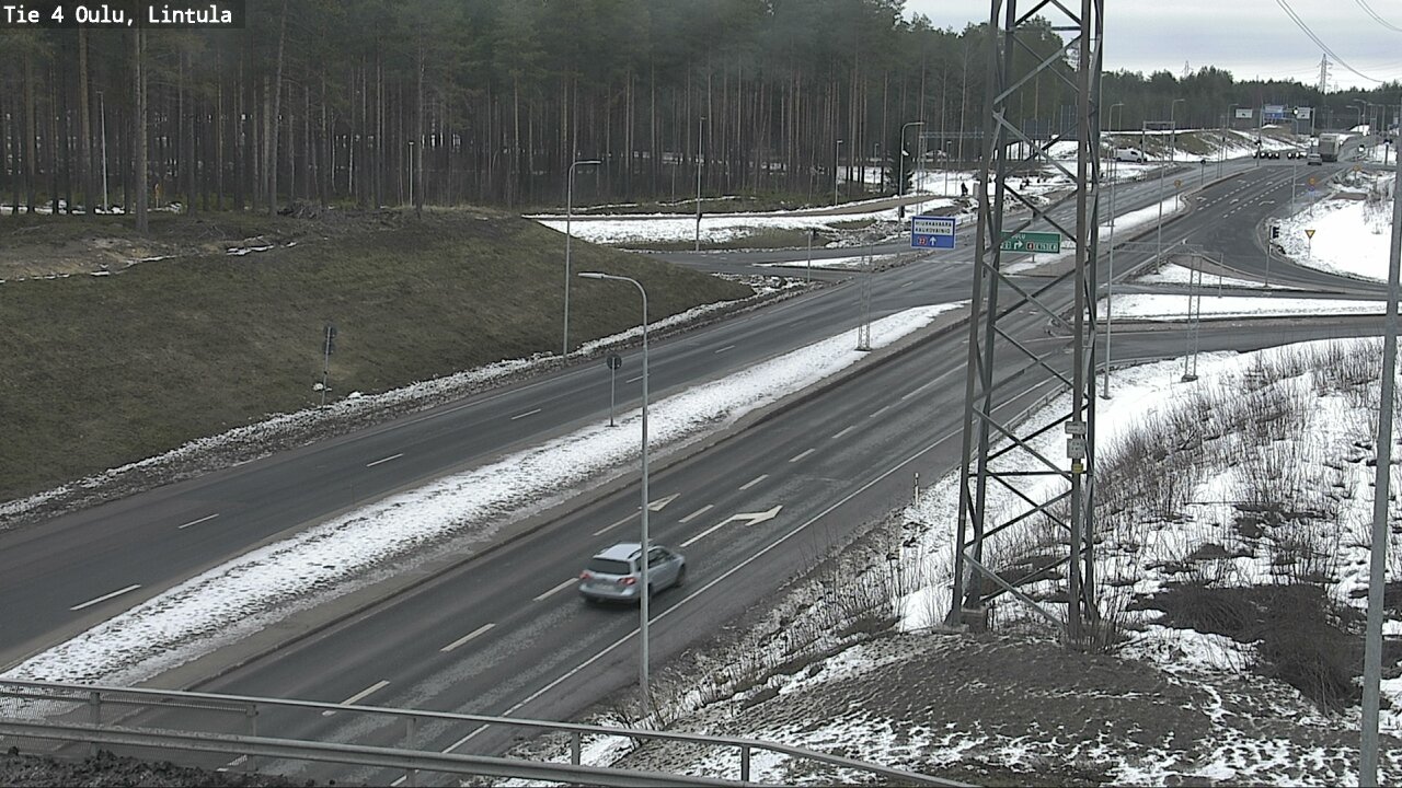 Weather Camera Image Road 4 Oulu, Lintula, Oulu, Pohjois-Pohjanmaa