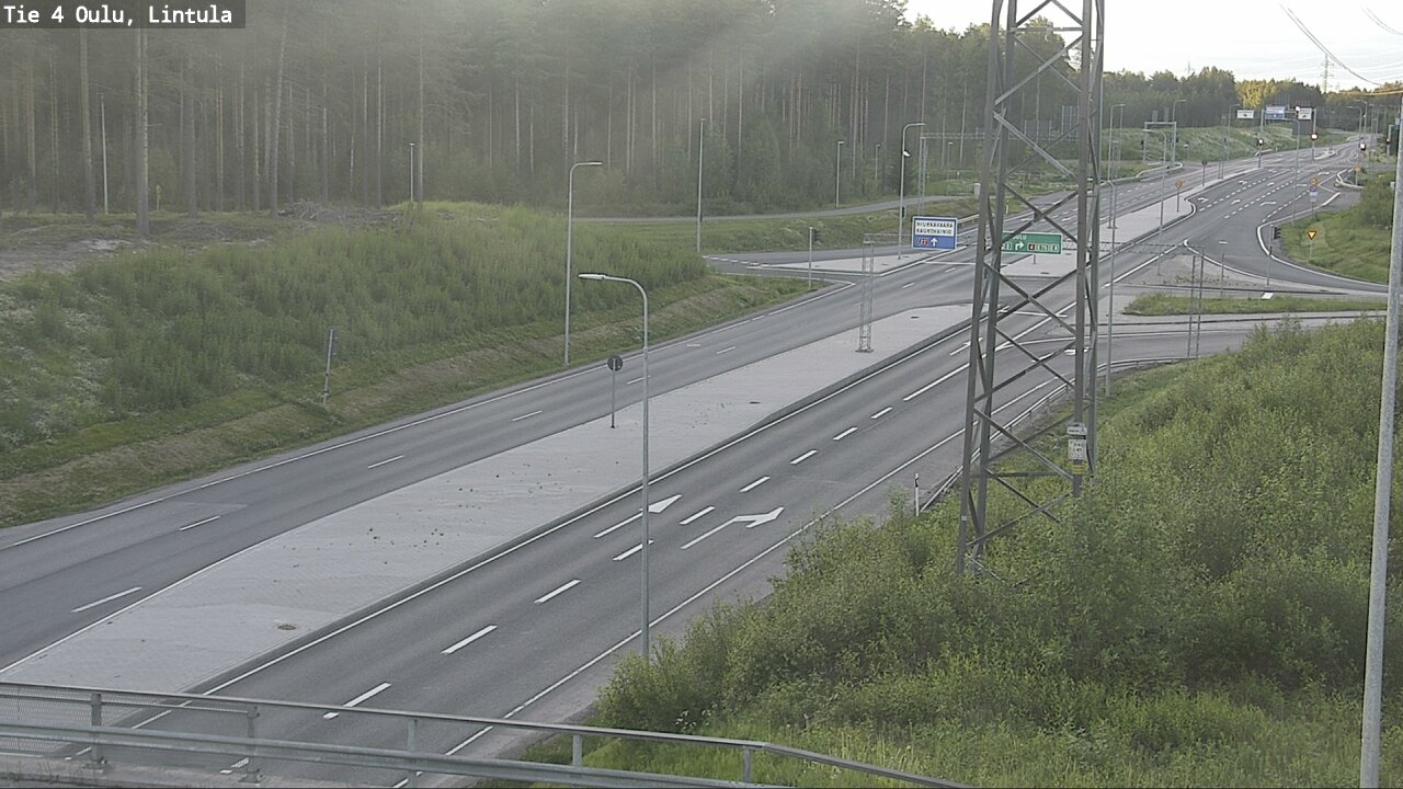 Weather Camera Image Väg 4 Uleåborg, Lintula, Oulu, Pohjois-Pohjanmaa