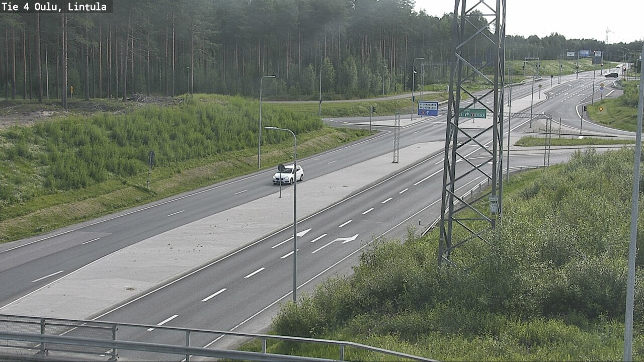 Weather Camera Image Väg 4 Uleåborg, Lintula, Oulu, Pohjois-Pohjanmaa