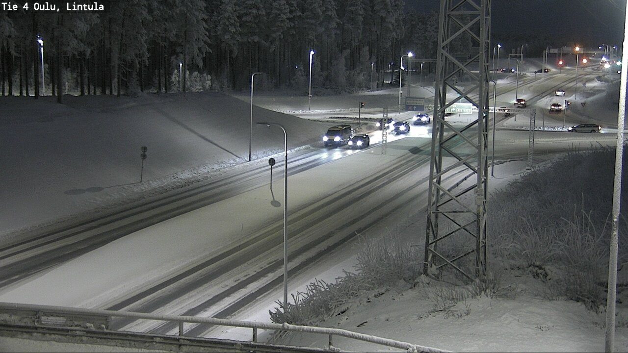 Weather Camera Image Väg 4 Uleåborg, Lintula, Oulu, Pohjois-Pohjanmaa