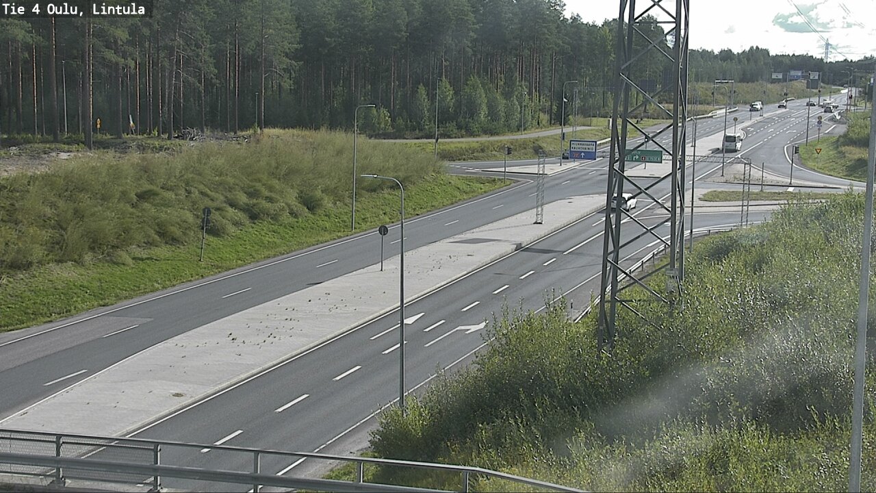 Weather Camera Image Väg 4 Uleåborg, Lintula, Oulu, Pohjois-Pohjanmaa