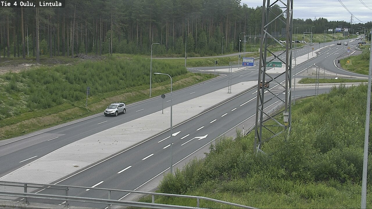 Weather Camera Image Väg 4 Uleåborg, Lintula, Oulu, Pohjois-Pohjanmaa