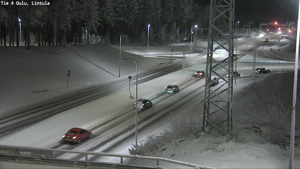 Weather Camera Image Väg 4 Uleåborg, Lintula, Oulu, Pohjois-Pohjanmaa