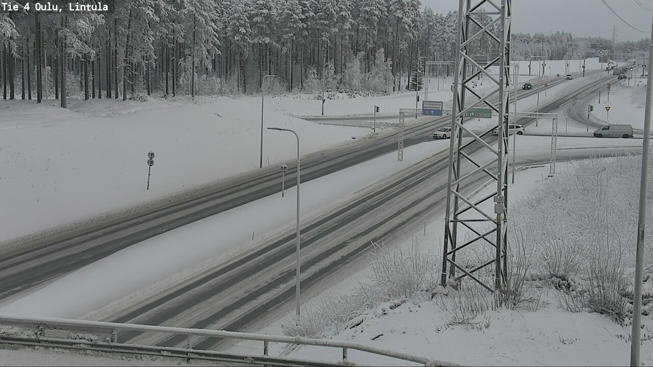 Weather Camera Image Väg 4 Uleåborg, Lintula, Oulu, Pohjois-Pohjanmaa