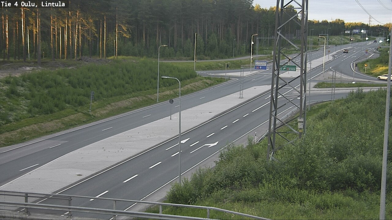 Weather Camera Image Väg 4 Uleåborg, Lintula, Oulu, Pohjois-Pohjanmaa