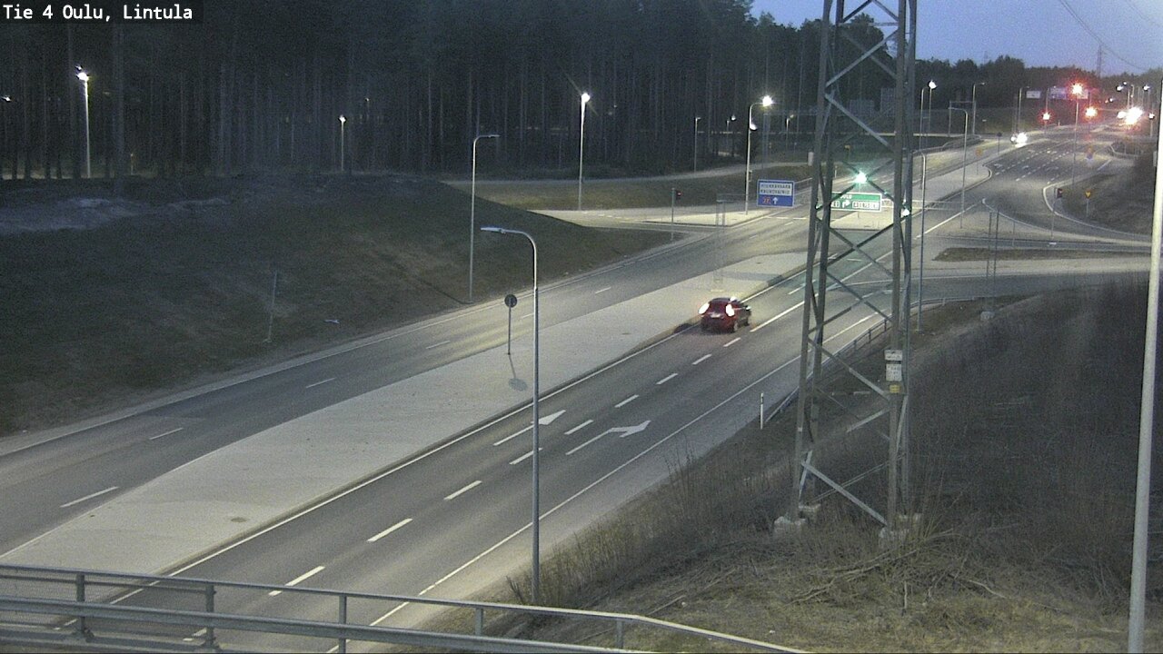 Weather Camera Image Väg 4 Uleåborg, Lintula, Oulu, Pohjois-Pohjanmaa