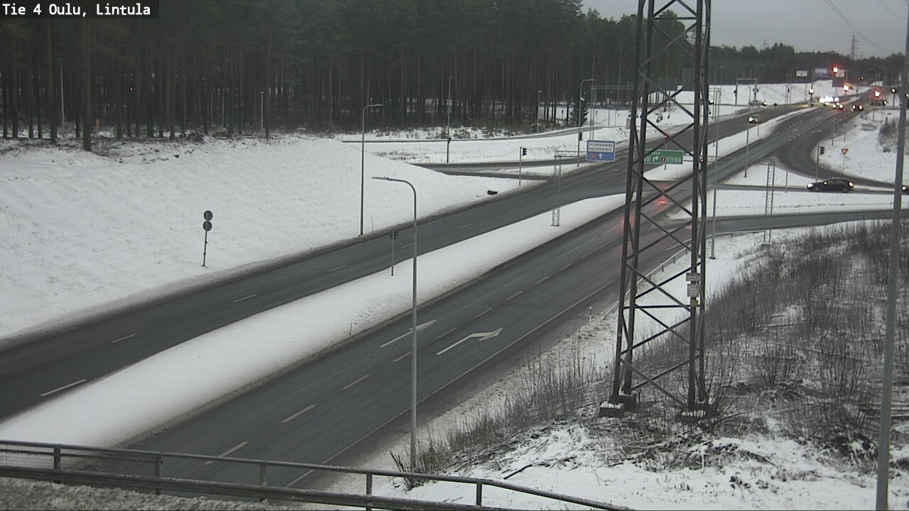 Weather Camera Image Väg 4 Uleåborg, Lintula, Oulu, Pohjois-Pohjanmaa