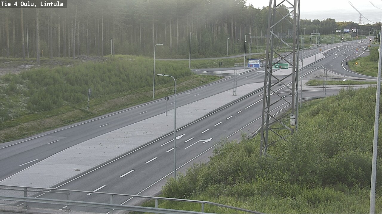 Weather Camera Image Väg 4 Uleåborg, Lintula, Oulu, Pohjois-Pohjanmaa
