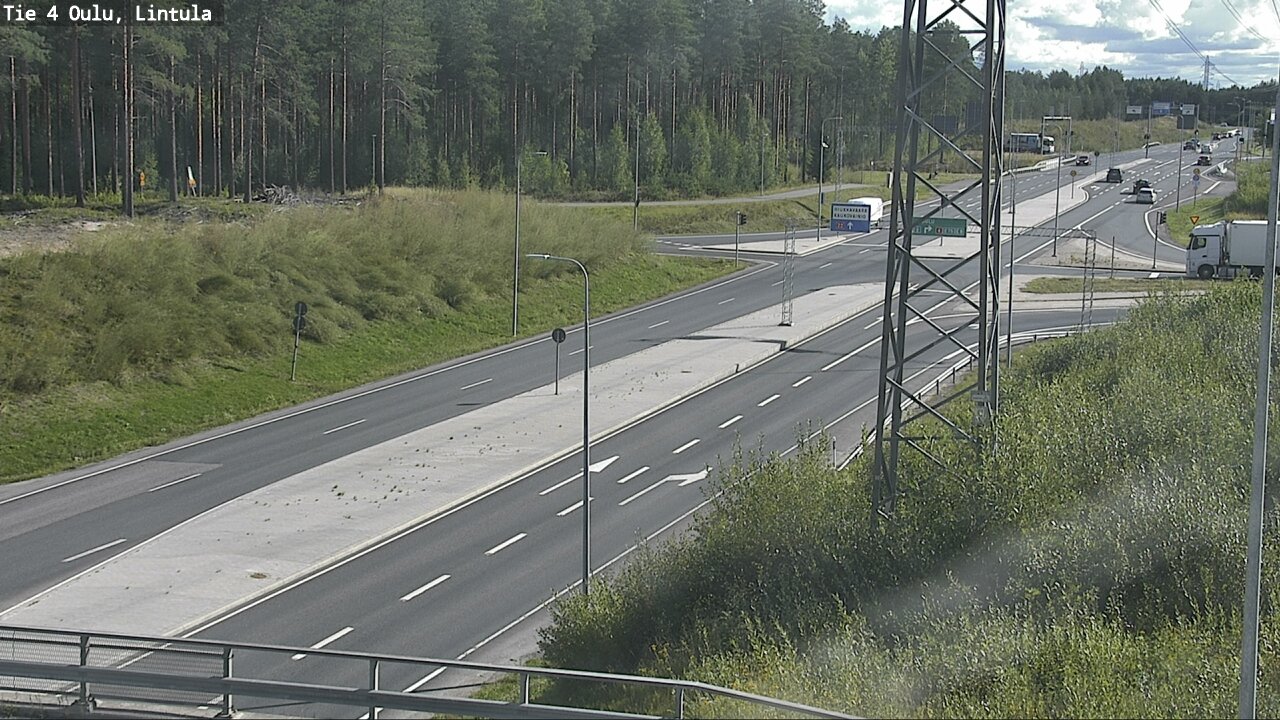 Weather Camera Image Väg 4 Uleåborg, Lintula, Oulu, Pohjois-Pohjanmaa