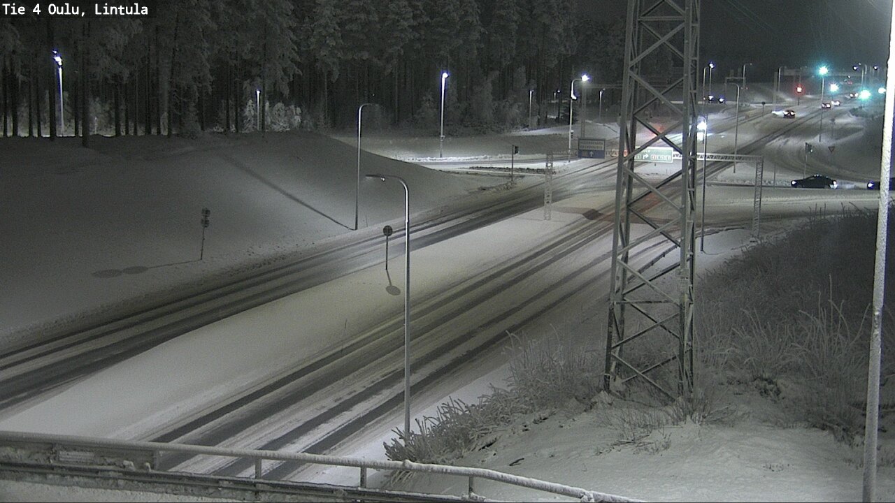 Weather Camera Image Väg 4 Uleåborg, Lintula, Oulu, Pohjois-Pohjanmaa