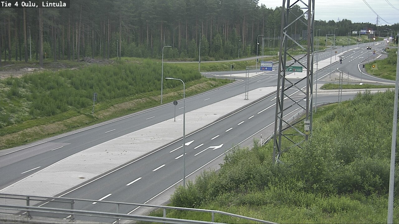 Weather Camera Image Väg 4 Uleåborg, Lintula, Oulu, Pohjois-Pohjanmaa