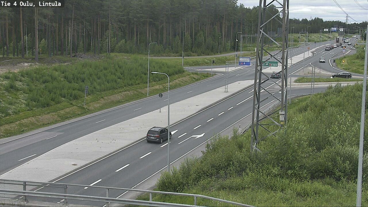 Weather Camera Image Väg 4 Uleåborg, Lintula, Oulu, Pohjois-Pohjanmaa